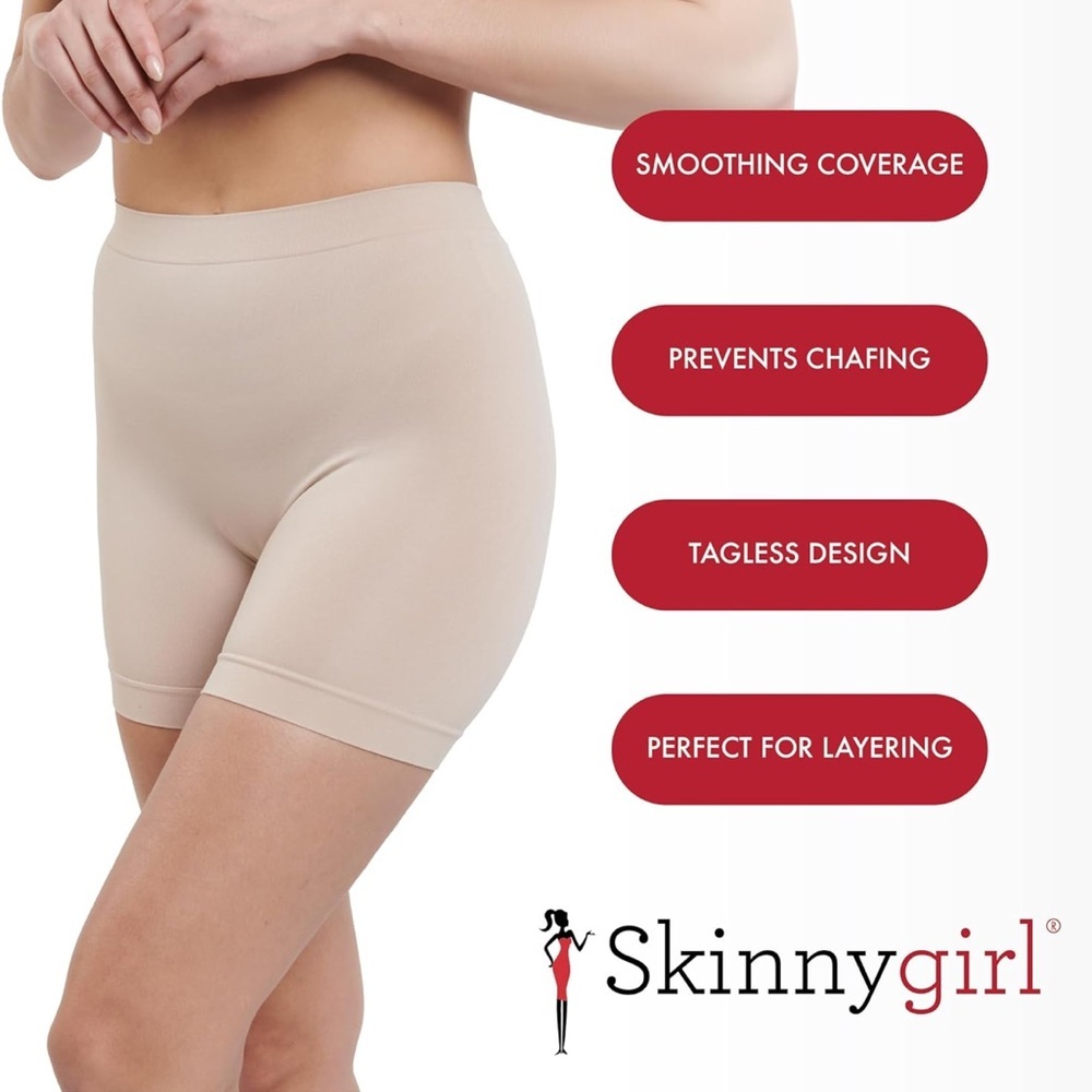 Skinnygirl - Women's Seamless Shaping Shorts - Cream, Rose, Black